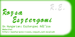 rozsa esztergomi business card